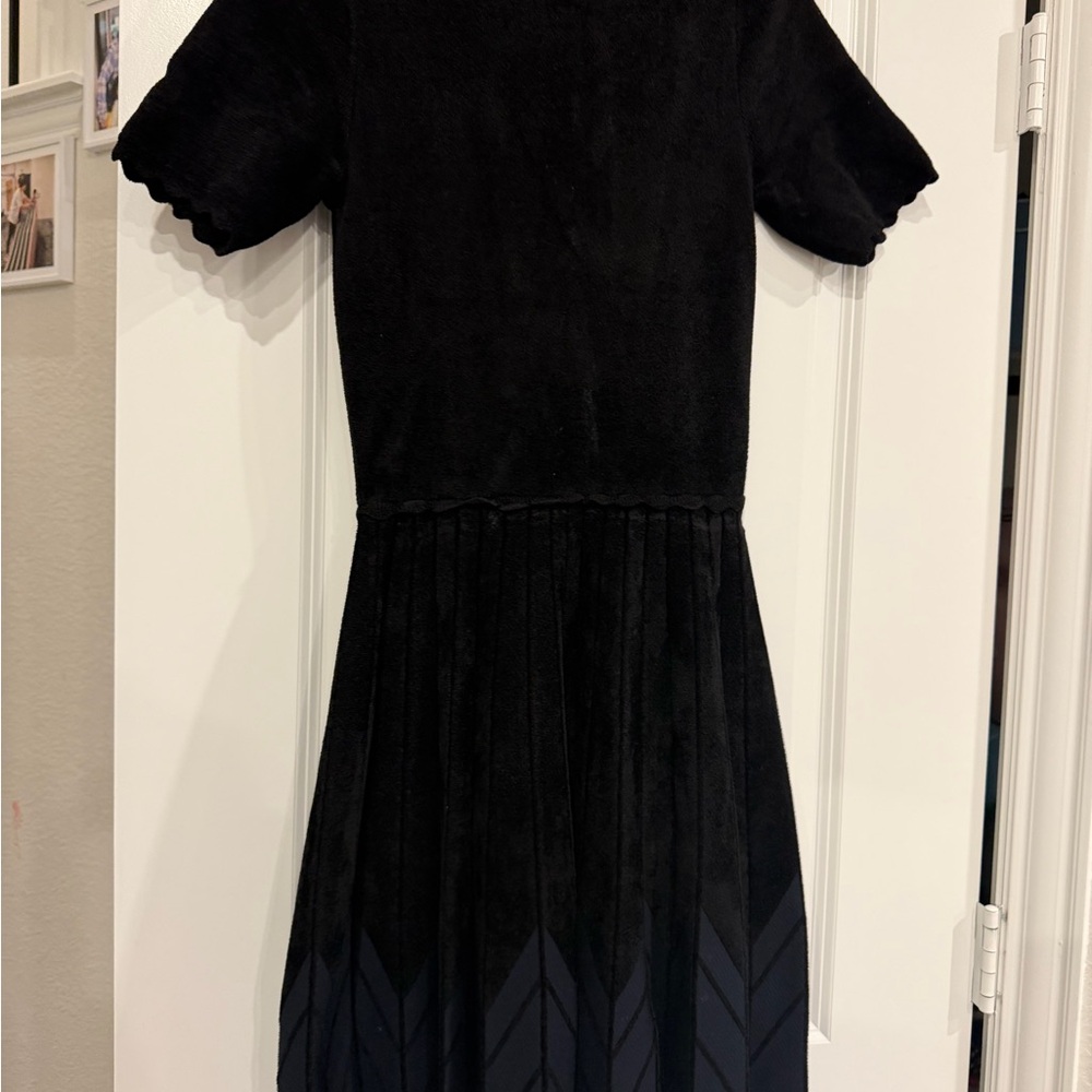 Ted Baker London Black Midi Dress with Chevron Detail